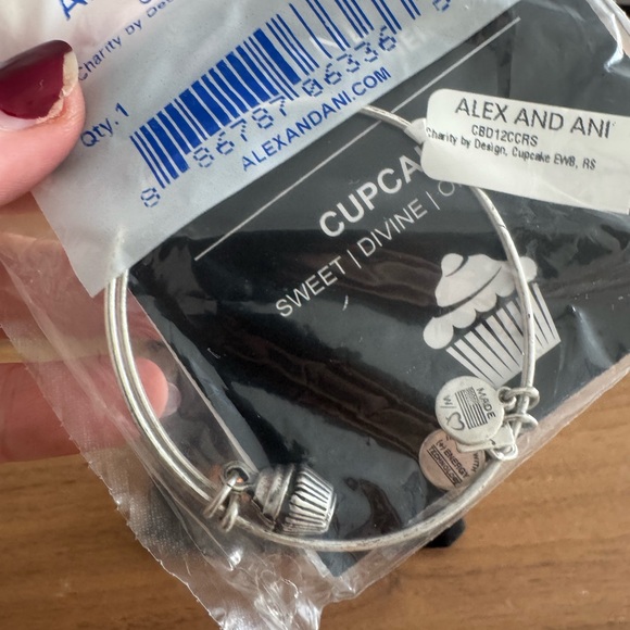 Alex and Ani Jewelry - Alex and Ani Silver Cupcake Charm Bracelet